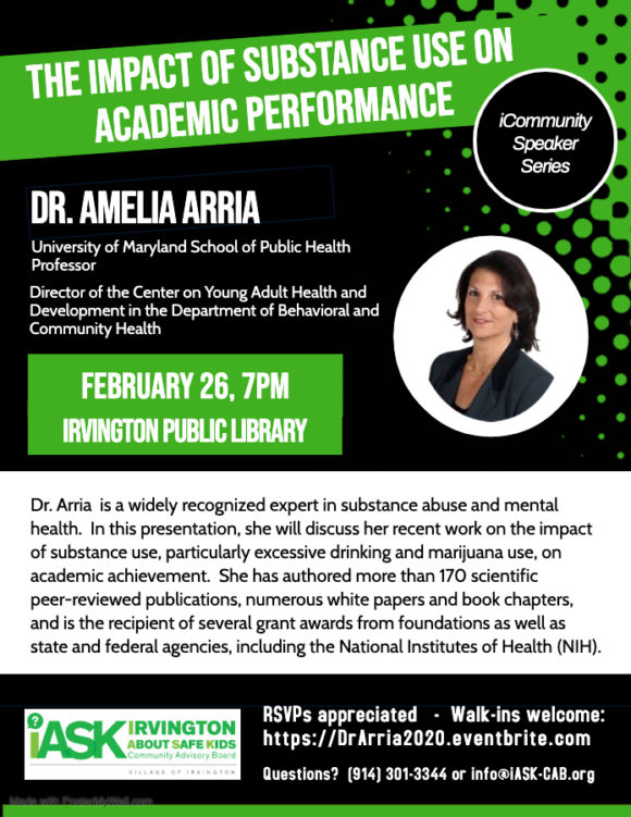 Dr. Amelia Arria Presentation: February 2020
